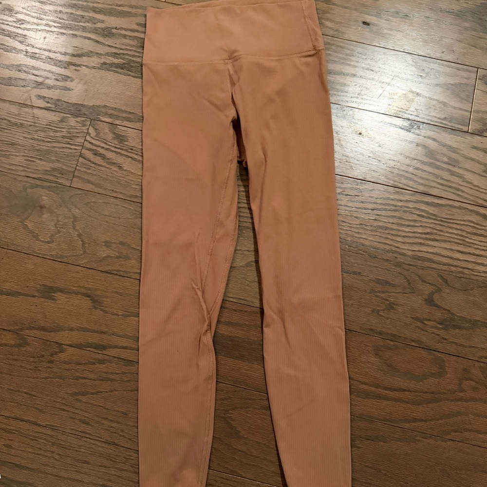Beige High-Waisted Leggings